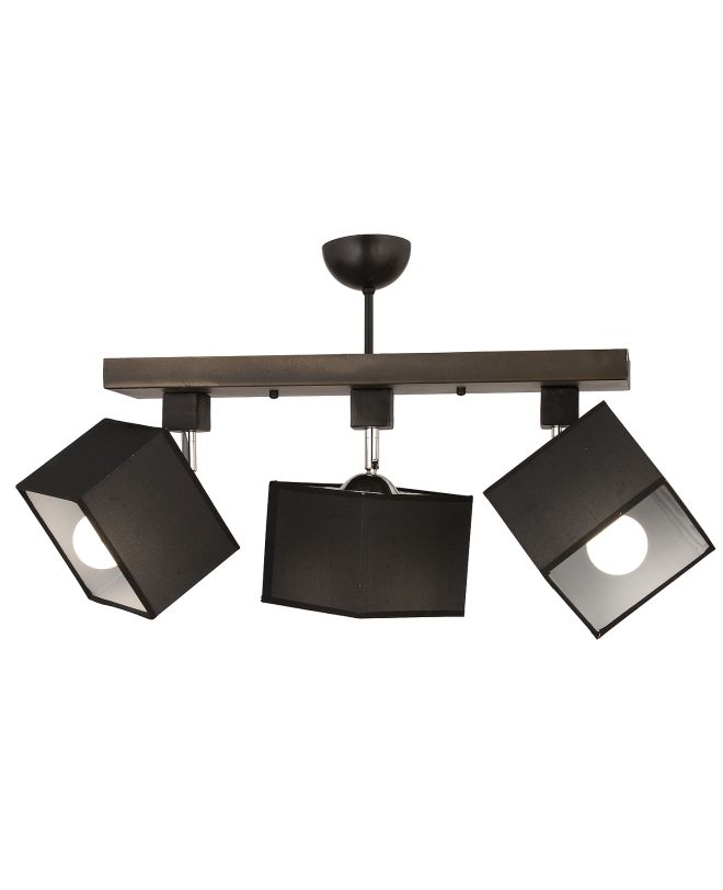 Φωτιστικό Κρεμαστό ArteLibre PICTOR Τρίφωτο Μαύρο Μέταλλο 53x42cm