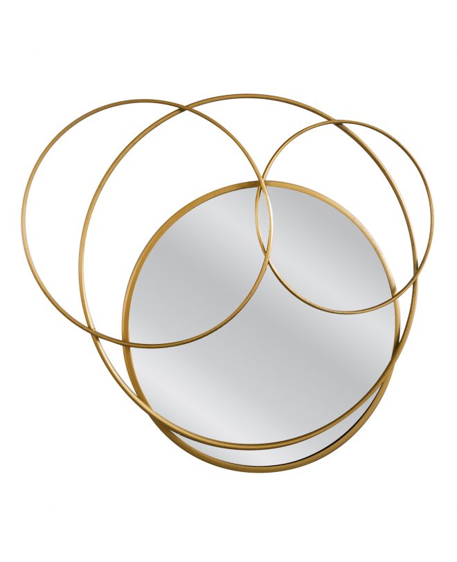 Καθρέπτης Τοίχου ArteLibre ALMIEL Χρυσό Μέταλλο/Γυαλί 57x3x57cm