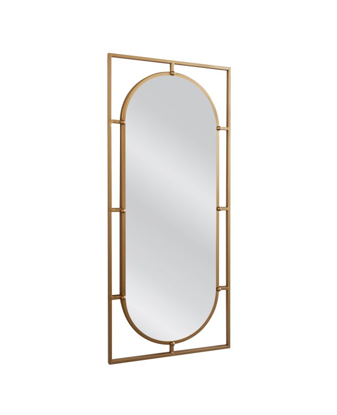 Καθρέπτης Τοίχου ArteLibre ANNAEL Χρυσό Μέταλλο/Γυαλί 90x3x40cm