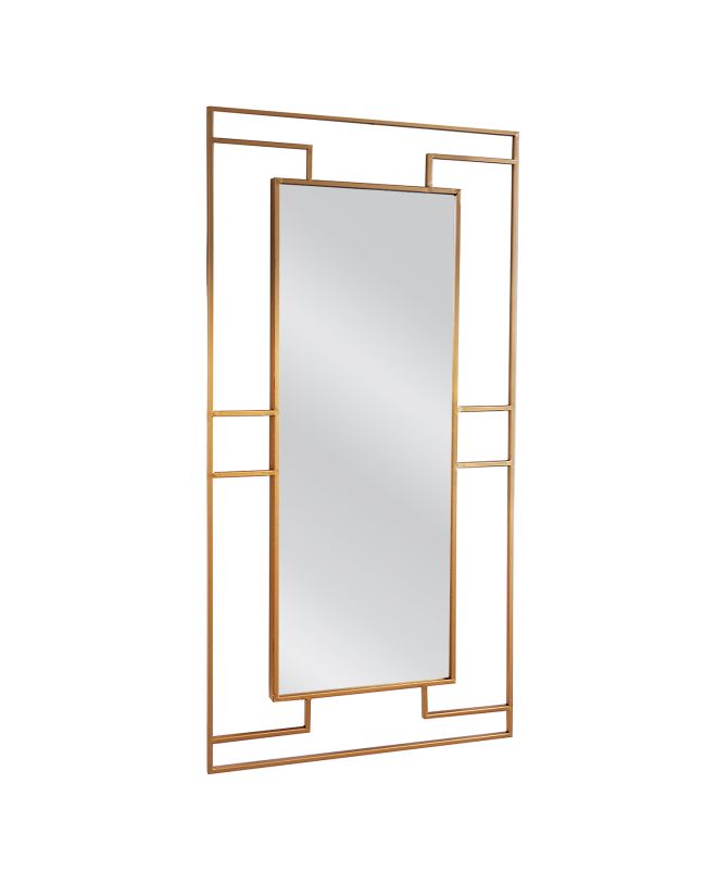 Καθρέπτης Τοίχου ArteLibre ARADOR Χρυσό Μέταλλο/Γυαλί 120x2x60cm