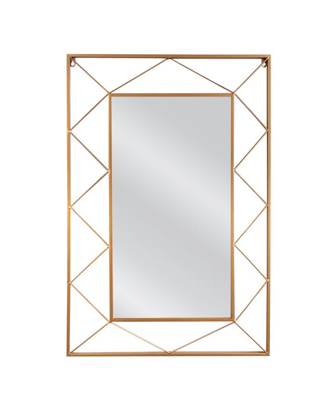 Καθρέπτης Τοίχου ArteLibre ELESSAR Χρυσό Μέταλλο/Γυαλί 90x5x58cm
