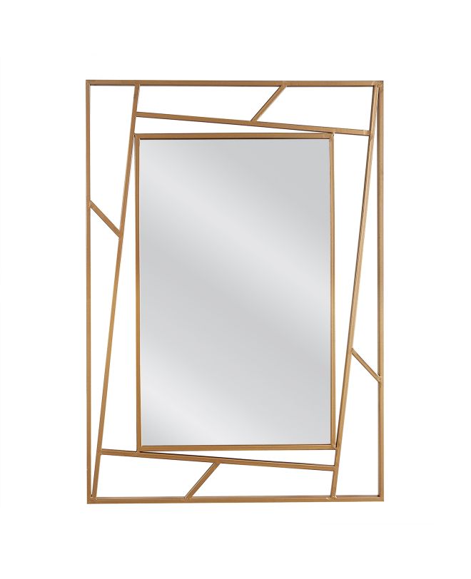 Καθρέπτης Τοίχου ArteLibre AROD Χρυσό Μέταλλο/Γυαλί 80x1.5x60cm