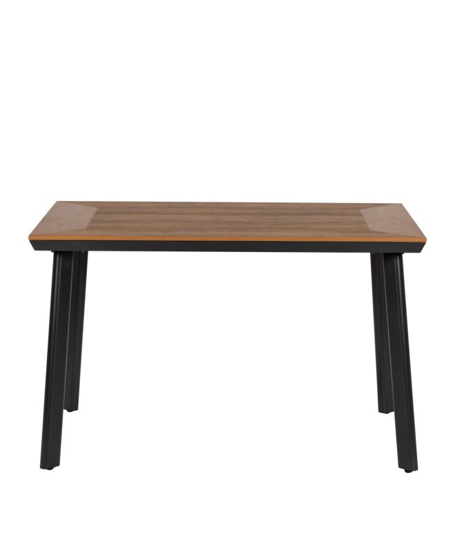 Τραπέζι Κήπου ArteLibre EPUPA Μαύρο/Καρυδί Αλουμίνιο/Ξύλο 120x80x73cm