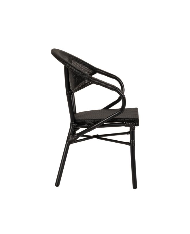 Πολυθρόνα Κήπου ArteLibre DALILA Μαύρο Αλουμίνιο/Ύφασμα 57x57x82cm