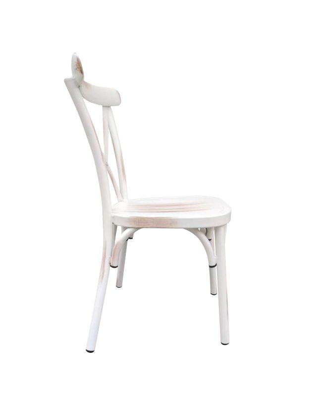 Καρέκλα Κήπου ArteLibre CHAD Λευκό Αντικέ Αλουμίνιο 44x52x87cm