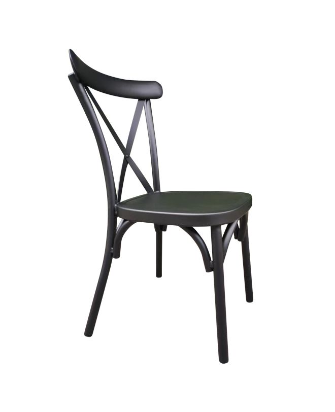 Καρέκλα Κήπου ArteLibre CHAD Μαύρο Αλουμίνιο 44x52x87cm