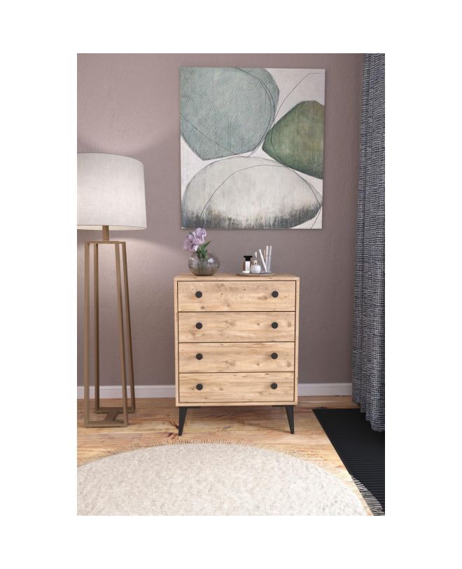 Συρταριέρα ArteLibre AMARI Δρυς Μοριοσανίδα 72x43x96cm