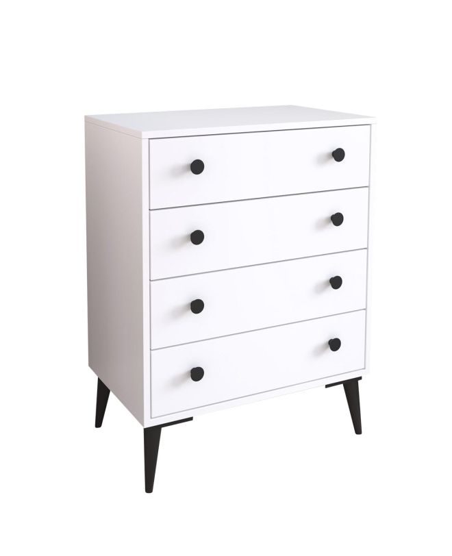 Συρταριέρα ArteLibre AMARI Λευκό Μοριοσανίδα 72x43x96cm