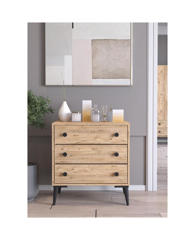 Συρταριέρα ArteLibre AMARI Δρυς Μοριοσανίδα 72x43x79cm