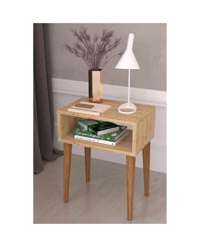 Κομοδίνο ArteLibre GANIRU Δρυς Μοριοσανίδα/Ξύλο 45x30x60cm