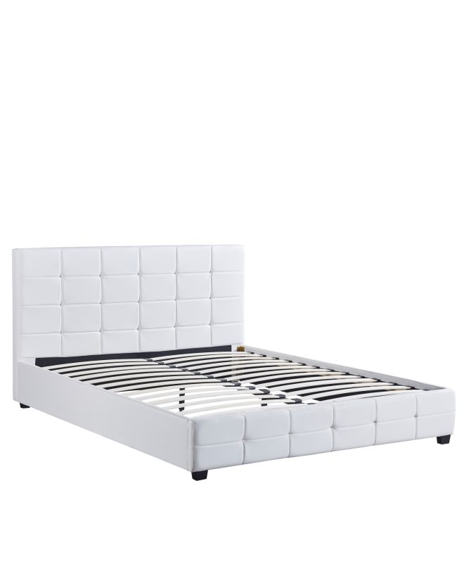 Κρεβάτι ArteLibre ABELIA Λευκό PU (Στρώμα 160x200cm)