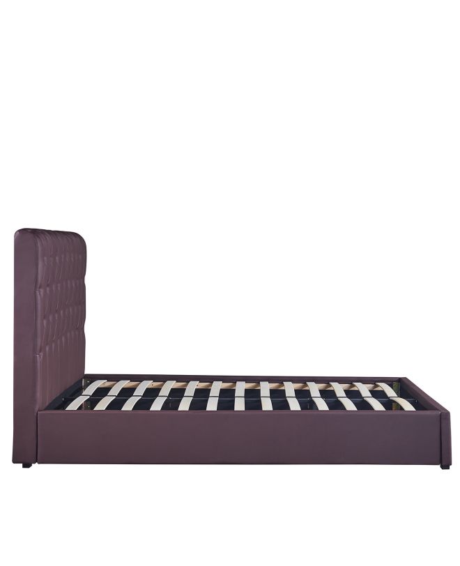 Κρεβάτι ArteLibre ARABIS Καφέ PU (Στρώμα 150x200cm)