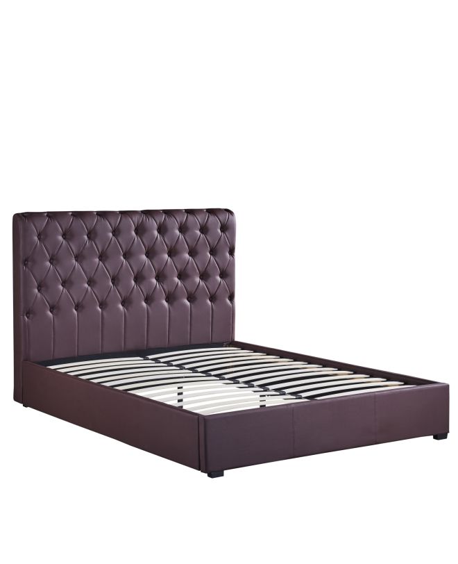 Κρεβάτι ArteLibre ARABIS Καφέ PU (Στρώμα 150x200cm)