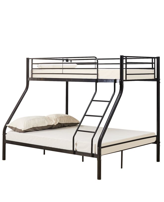 Κουκέτα ArteLibre OSAGE Μαύρο Μέταλλο 200x148x161cm (Στρώματα 90x190cm/140x190cm)