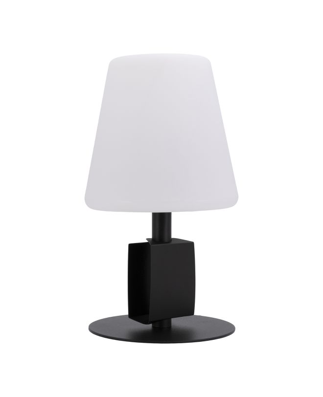 Επιτραπέζιο Φωτιστικό ArteLibre LED Φορητό MICHELLE Με Tag Μαύρο/Λευκό Μέταλλο/Πλαστικό 15.5x15.5x27.5cm