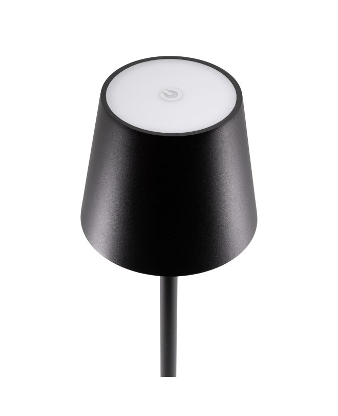 Επιτραπέζιο Φωτιστικό ArteLibre LED Φορητό FELINE Μαύρο Αλουμίνιο 11x11x37.5cm