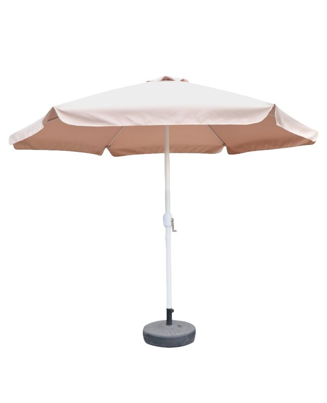 Ομπρέλα Κήπου ArteLibre RENOVA Μόκα/Λευκό Μέταλλο/Polyester Φ3x2.5m