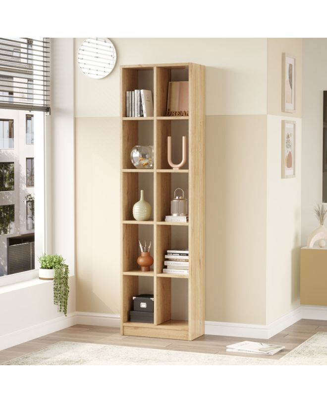 Βιβλιοθήκη Oteca 10θέσεων oak 51.1x25.4x180εκ