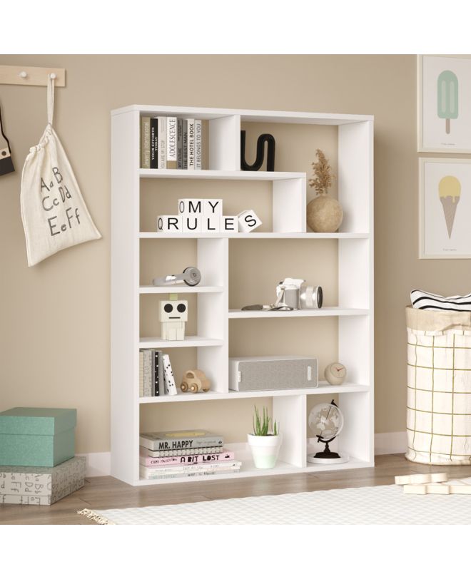 Βιβλιοθήκη Decora σε λευκη απόχρωση 90x22x123.6εκ