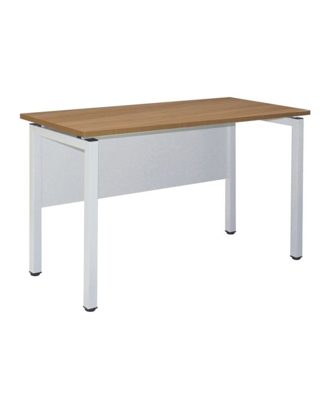 UNIT Γραφείο Μέταλλο Βαφή Άσπρο, Melamine Απόχρωση Sonoma
