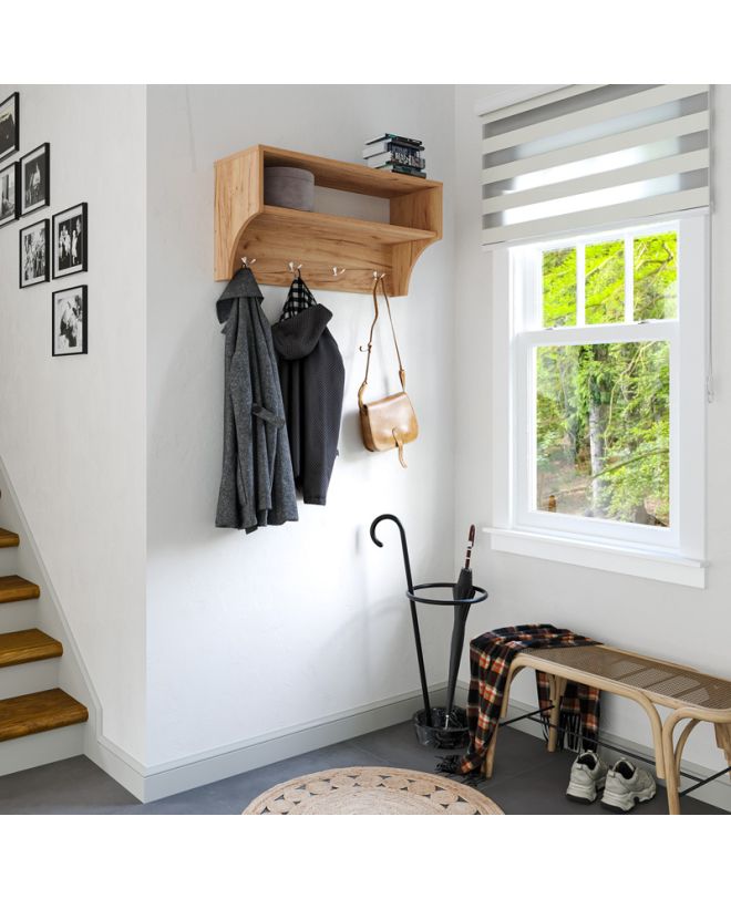 Κρεμάστρα Crosta σε oak απόχρωση 80x28x40εκ