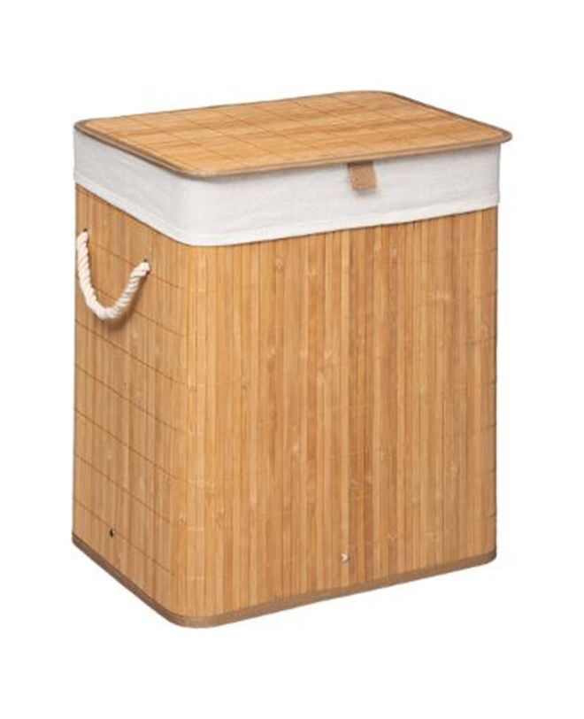 Καλάθι απλύτων Natural χρώμα φυσικό-λευκό 40x30x50εκ