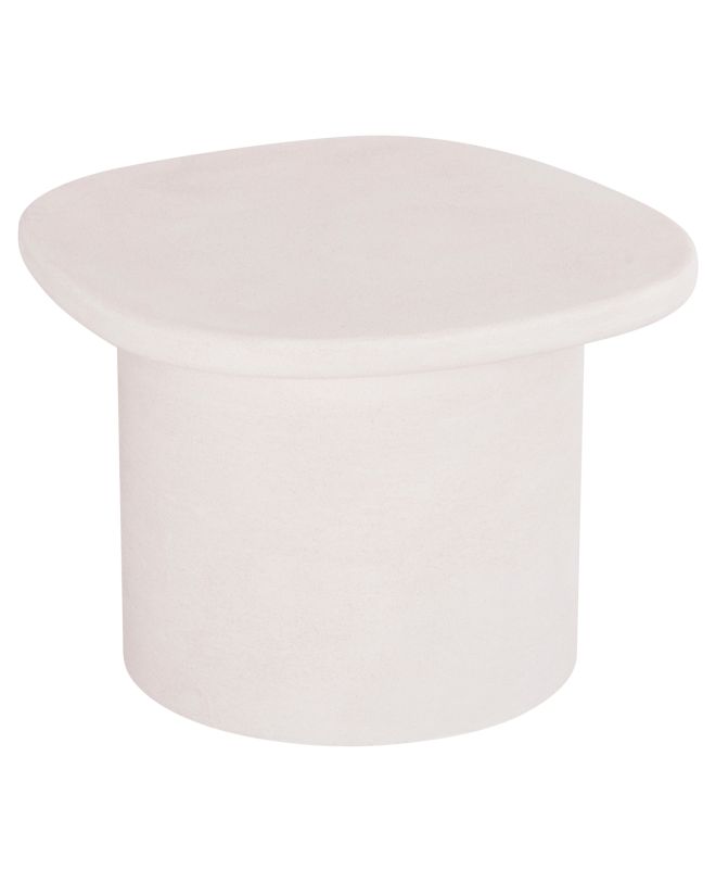 ΤΡΑΠΕΖΙ ΣΑΛΟΝΙΟΥ ΟΒΑΛ ΣΕΙΡΑ SANTORINI HM18054 MDF ΣΕ ΥΠΟΛΕΥΚΟ ΧΡΩΜΑ 54x54,5x40Υεκ