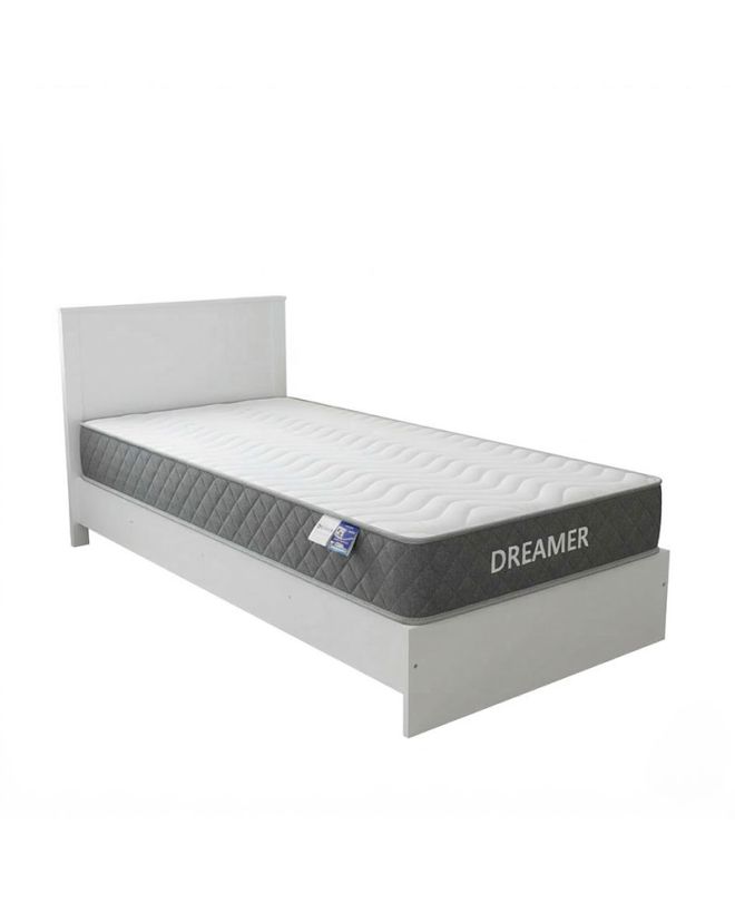 Κρεβάτι με στρώμα Athos-Dreamer λευκό 90x190εκ