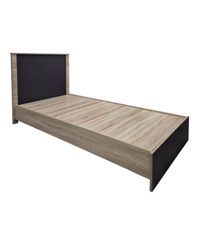 Κρεβάτι με στρώμα Athos Sleepy sonoma ανθρακί 90x190εκ