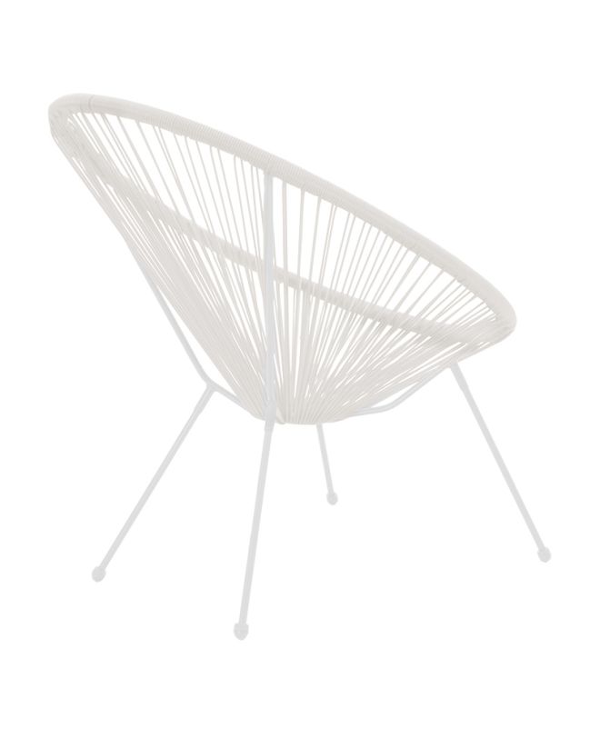 Πολυθρόνα Acapulco μεταλλο-pe rattan σε λευκή απόχρωση 68.5x74.5x84εκ