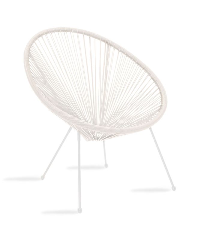 Πολυθρόνα Acapulco μεταλλο-pe rattan σε λευκή απόχρωση 68.5x74.5x84εκ