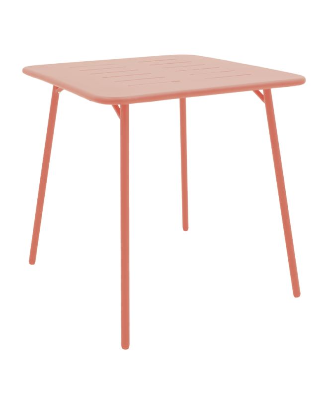 Τραπέζι Moraja terracotta μέταλλο 70x70x73εκ