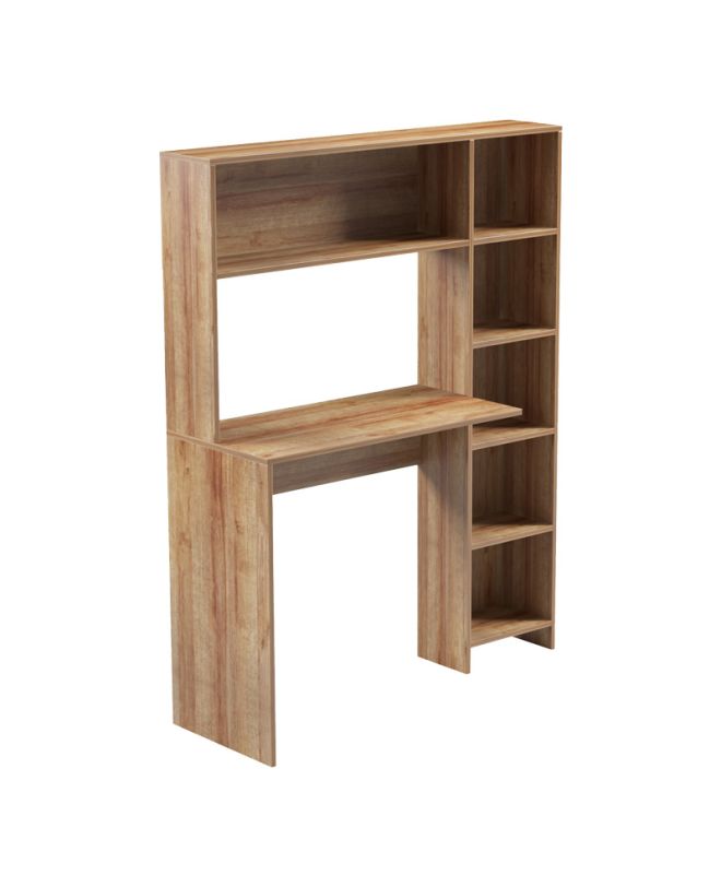 Γραφείο με βιβλιοθήκη Janson oak 113.2x40x141.8εκ