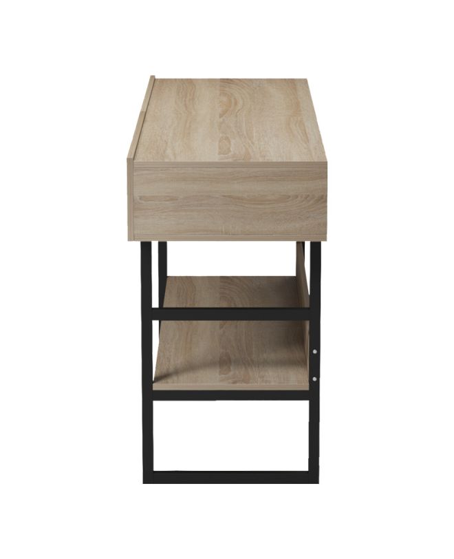 Κονσόλα Vien σε sonoma-μαύρη απόχρωση 139x43x75.5εκ