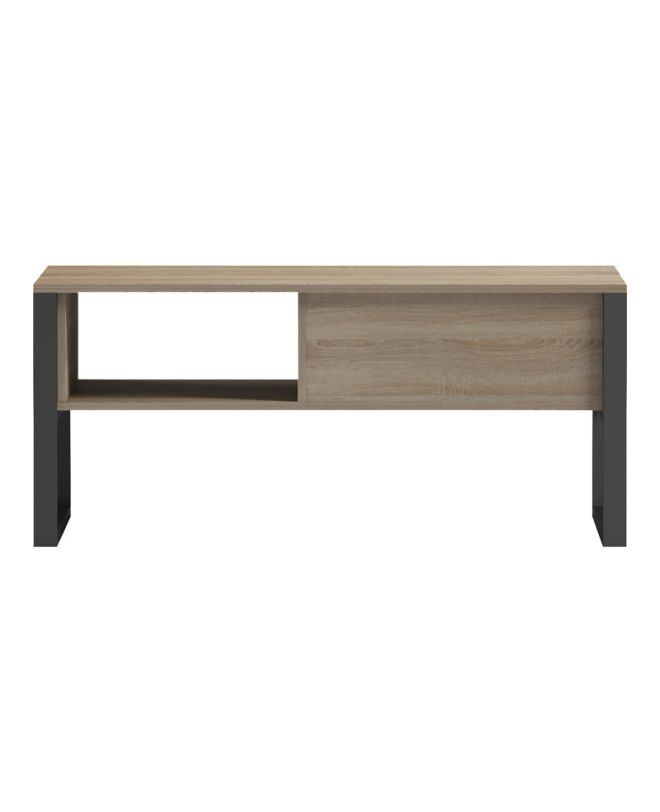 Τραπέζι σαλονιού Bendon σε sonoma-μαύρη απόχρωση 100x60x44.5εκ