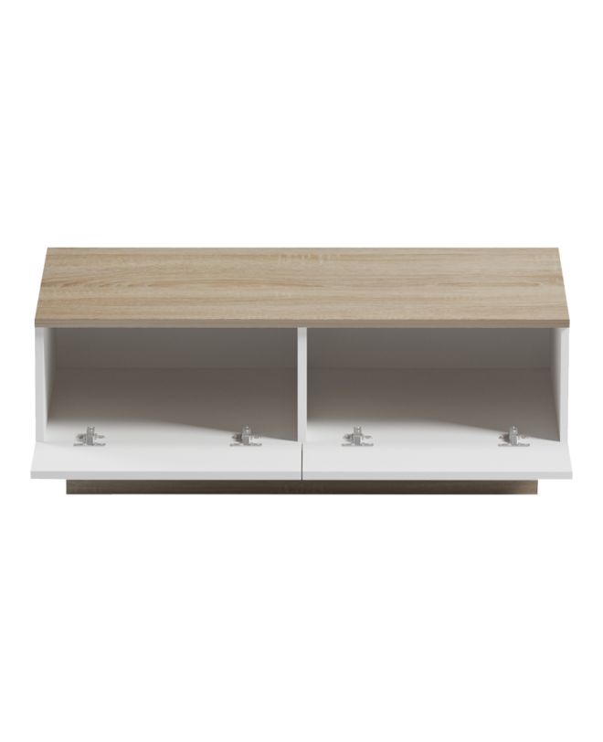 Τραπέζι σαλονιού Winey σε sonoma-λευκή απόχρωση 90x60x31.5εκ