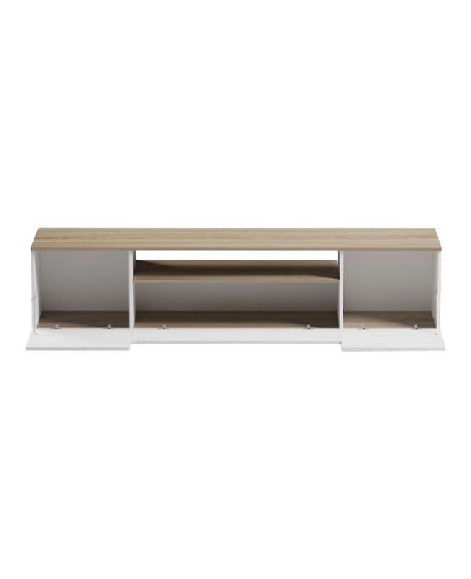 Έπιπλο τηλεόρασης Winey σε sonoma-λευκή απόχρωση 180x44.5x44.5εκ