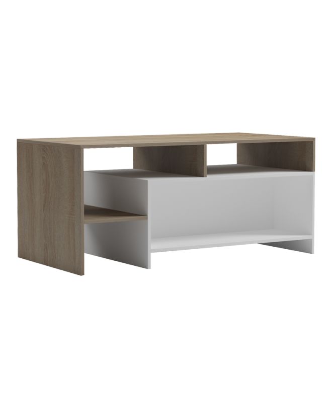 Τραπέζι σαλονιού Consa sonoma - λευκό 120x60x53.6εκ