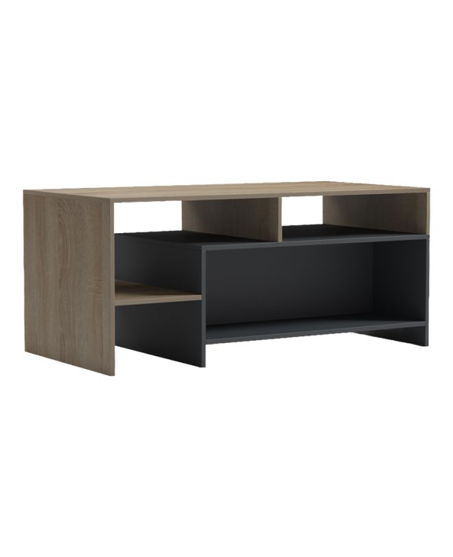 Τραπέζι σαλονιού Consa sonoma - ανθρακί 120x60x53.6εκ