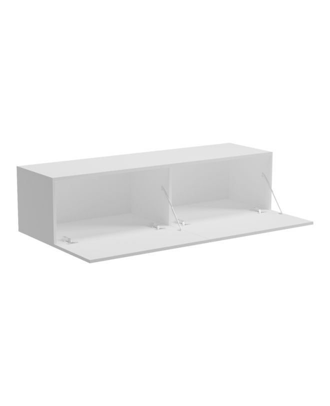 Έπιπλο τηλεόρασης επιτοίχιο με Led Rival λευκό 120x35x30εκ