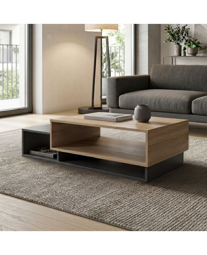 Τραπέζι σαλονιού Dekost σε sonoma-ανθρακί 105x50x35εκ
