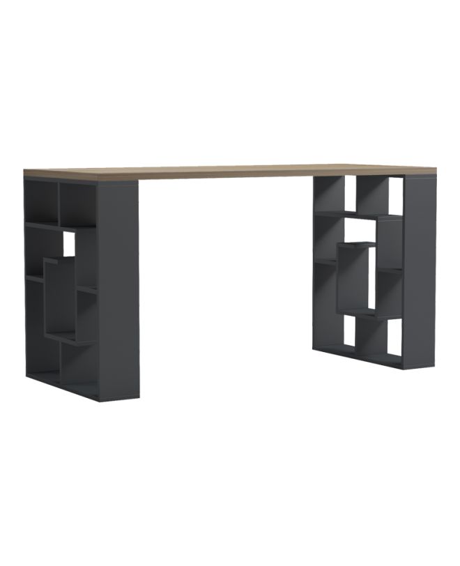 Γραφείο εργασίας Lovet ανθρακί-sonoma 140x60x72εκ