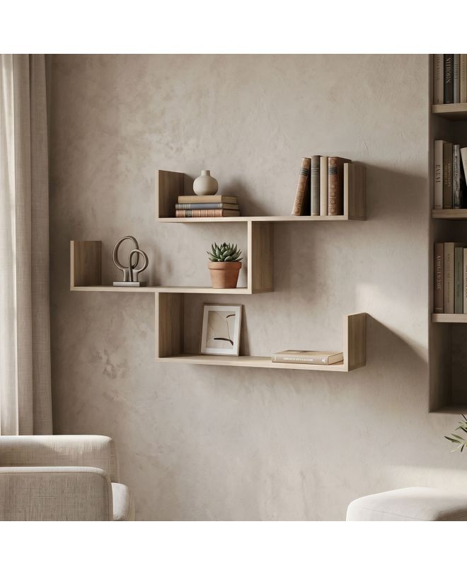 Ραφιέρα τοίχου Tiber sonoma 120x22x67εκ