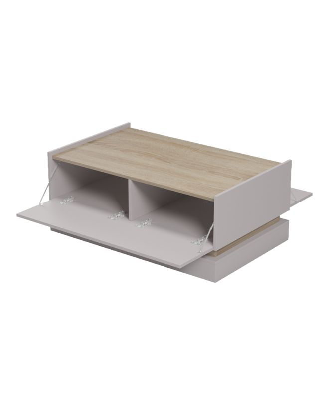 Τραπέζι σαλονιού Wendo taupe-sonoma 97x60x40εκ
