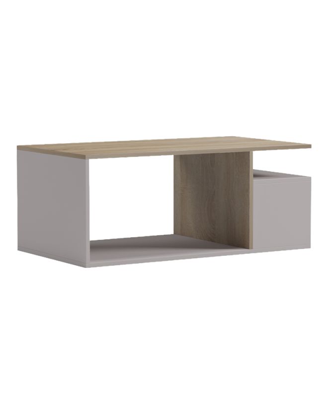 Τραπέζι σαλονιού Wendo taupe-sonoma 91x37x50εκ