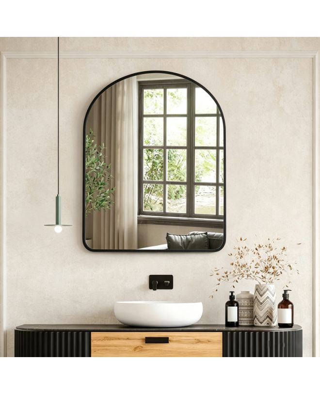 Καθρέπτης Selene μαύρο MDF 46x1.2x60 εκ