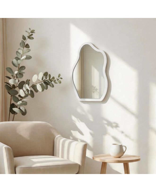 Καθρέπτης Evanthia λευκό MDF 36x1.2x56 εκ