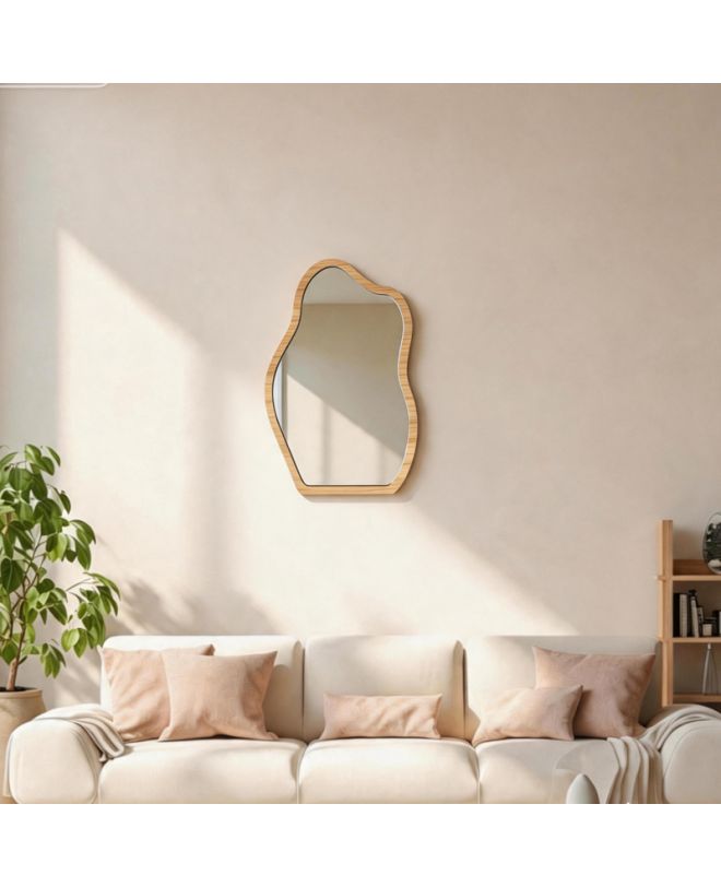 Καθρέπτης Evanthia MDF σε φυσική απόχρωση 36x1.2x56 εκ