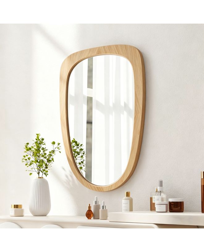 Καθρέπτης Phaedra MDF σε φυσική απόχρωση 74x2,5x120 εκ
