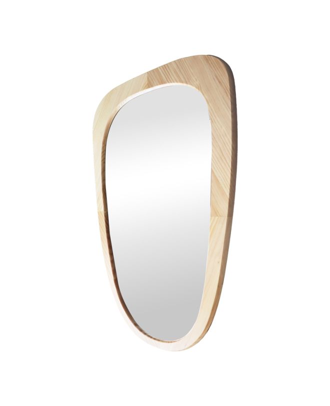 Καθρέπτης Phaedra MDF σε φυσική απόχρωση 74x2,5x120 εκ